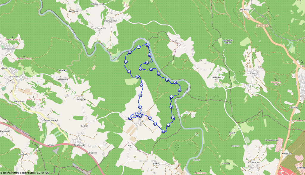 Wanderung durch bayerisch Kanada mit Hund