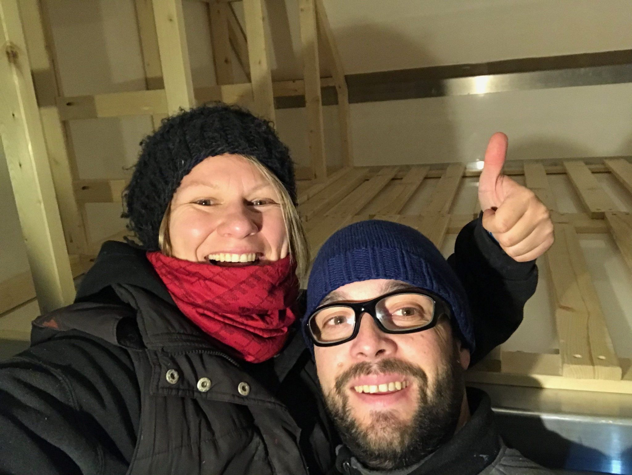 Wir und das Grundgerüst unseres neuen Schlafzimmers