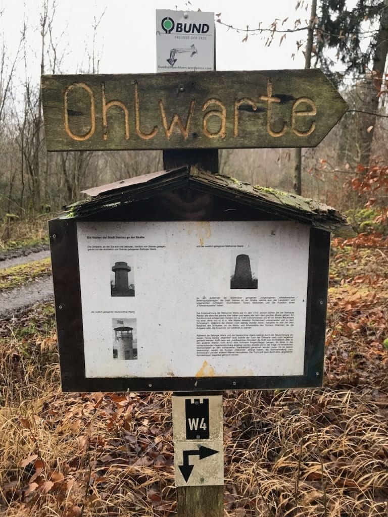 Der Weg zur Ohl Warte ist für uns Wanderer extra ausgeschrieben